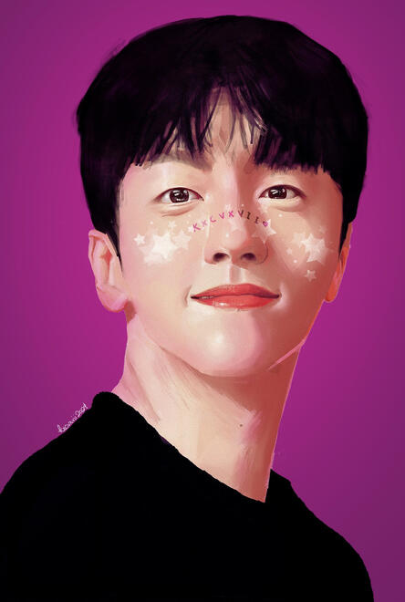 sf9 youngbin procreate portrait illustration