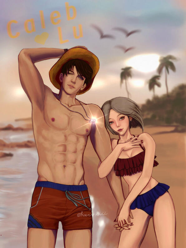 Love and Deepspace Caleb x MC - procreate Love and Deepspace Caleb x MC - procreate